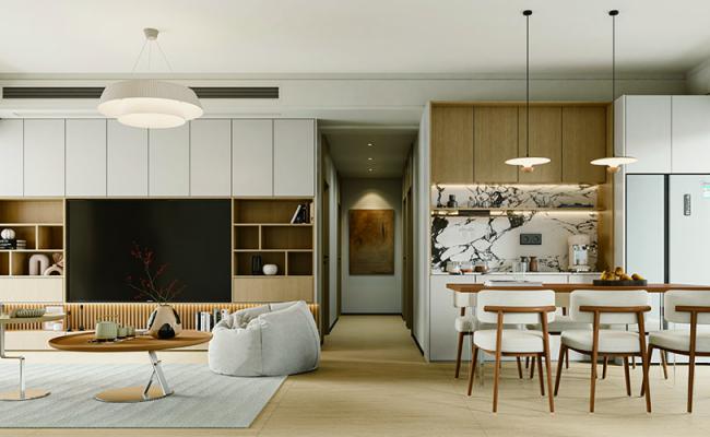 住在現(xiàn)代原木風(fēng)的家里